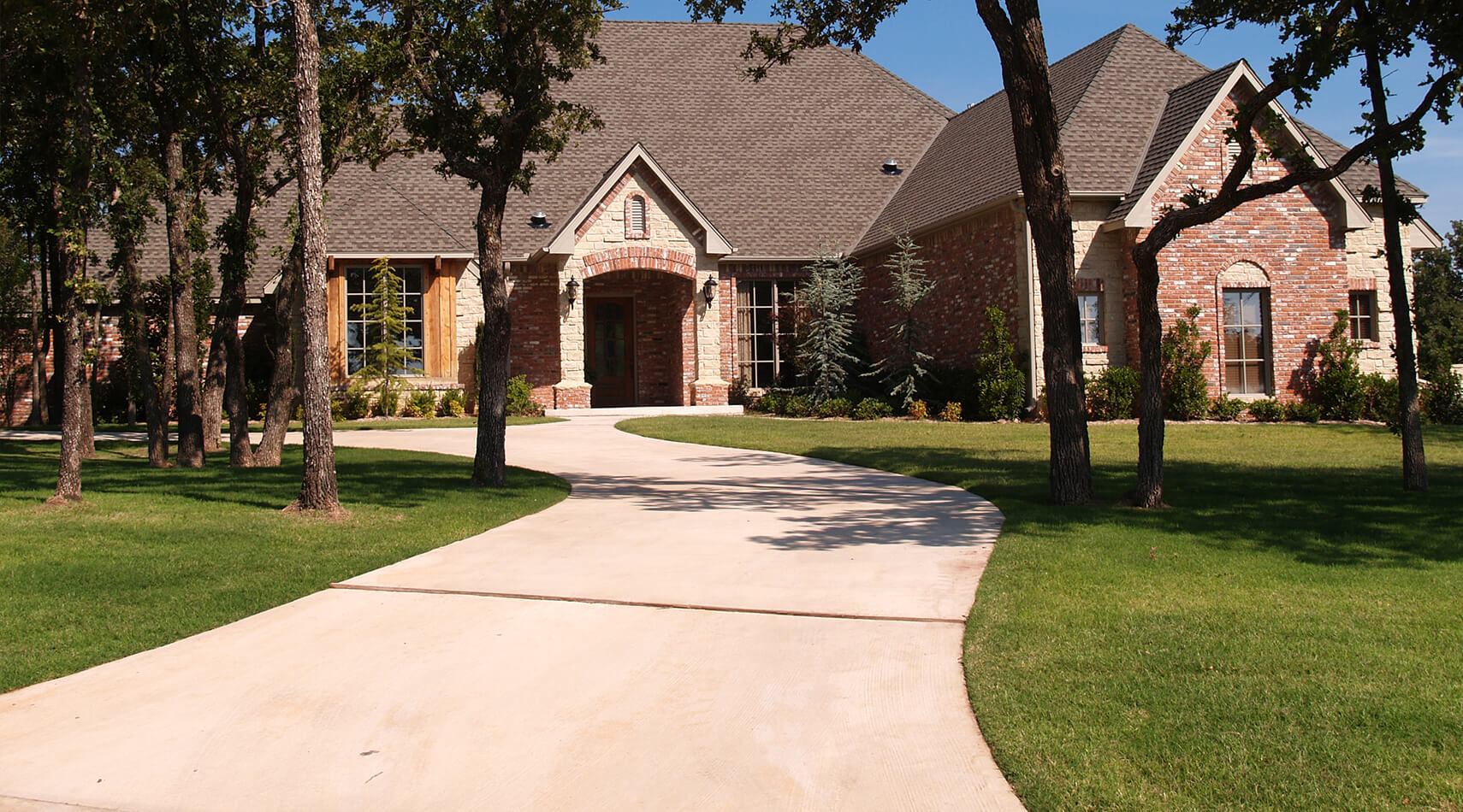 Concrete driveway