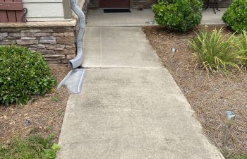 The sidewalk - before and after.