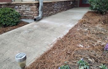 The sidewalk - before and after.