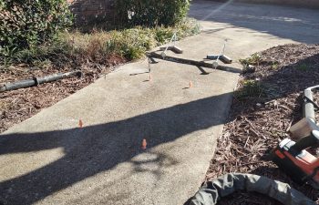 Sidewalk before lift