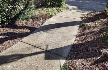 Sidewalk after lift