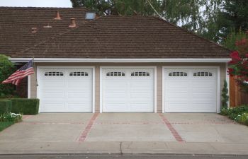 Garage driveway.