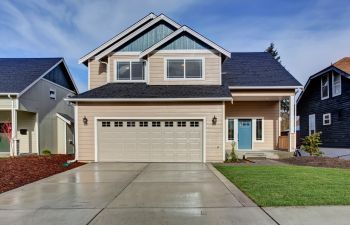 Home concrete driveway