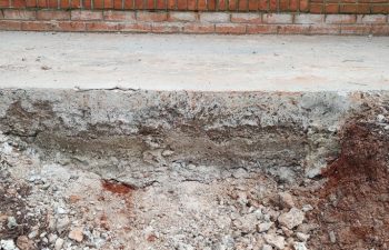 void under the front stoop after