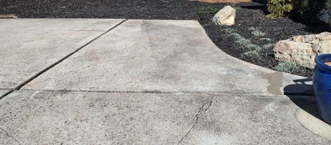 driveway after patch work