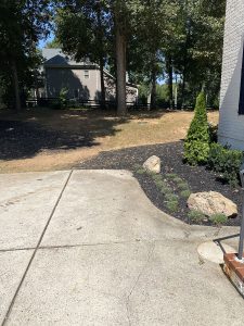 driveway before patch work