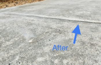 After: We lifted the slab back into place, restoring a level transition.