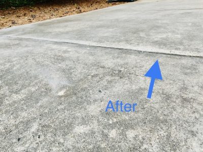After: We lifted the slab back into place, restoring a level transition.