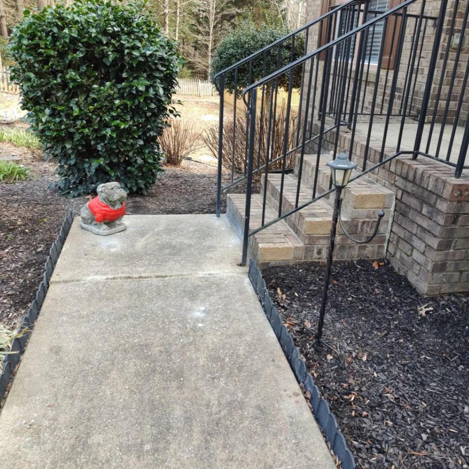 Concrete sidewalk leveling project